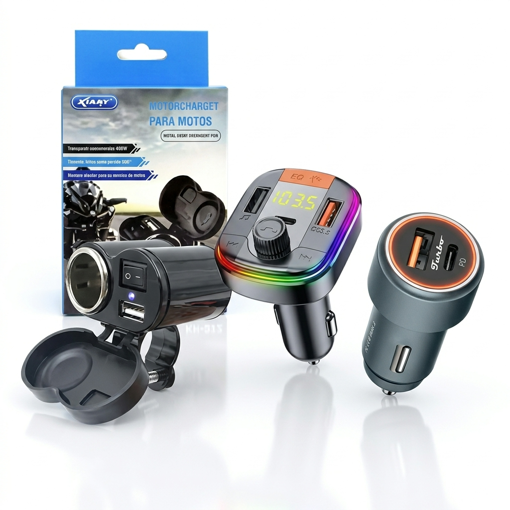 Carregador Veicular para Carro e Moto