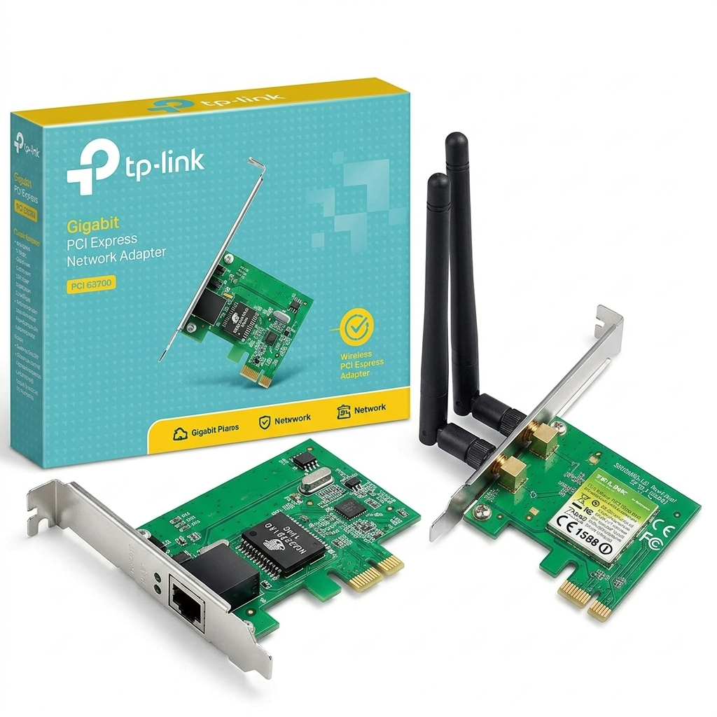 Placas de Rede PCI Express Cabeada e PCI Wi-Fi