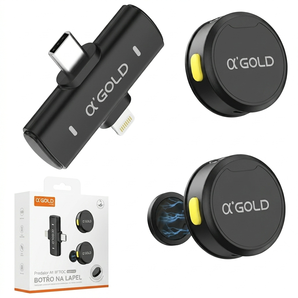 Microfone de Lapela com Fio e Sem Fio – Diversos Modelos - Imagem 3