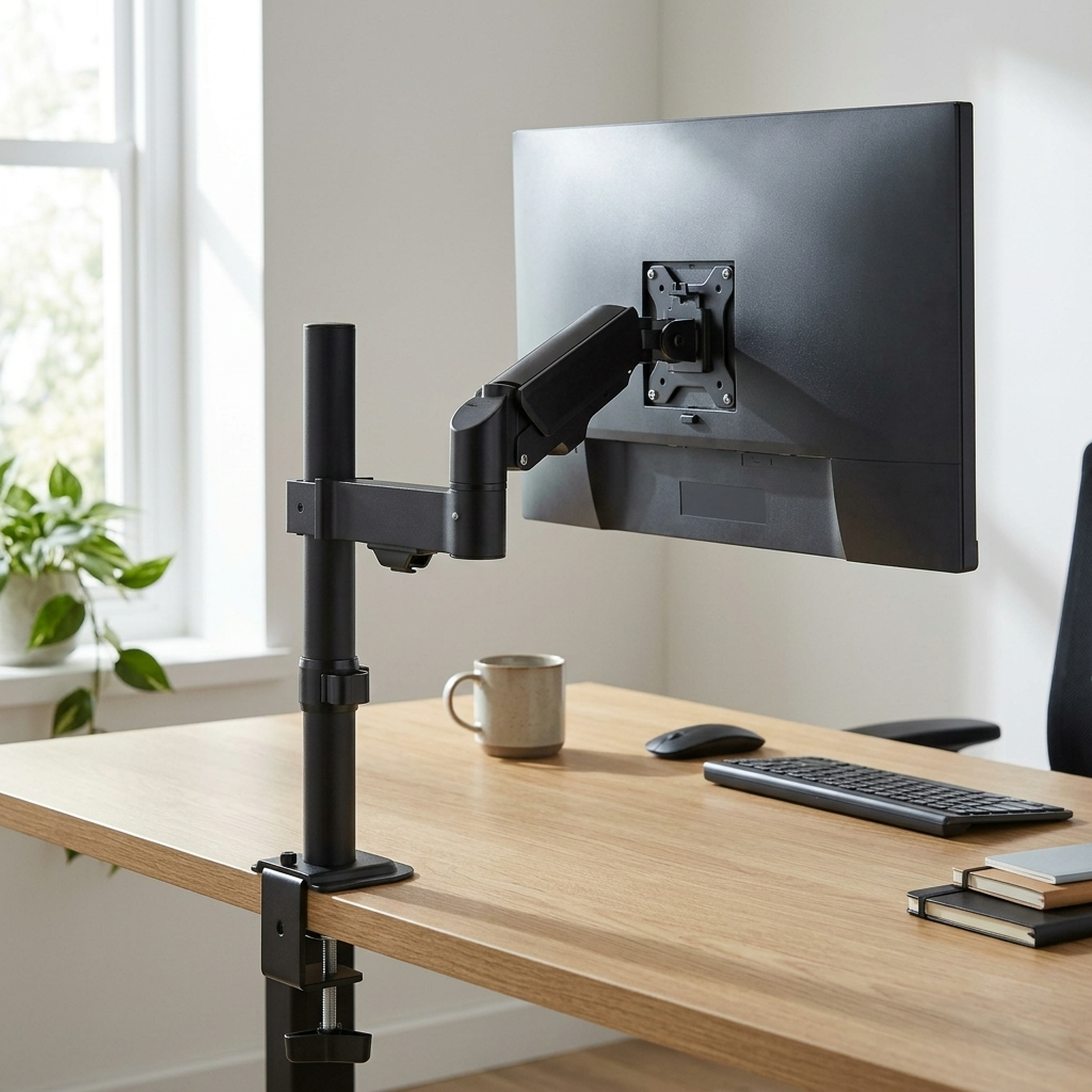 Suporte de Mesa Articulado com Pistão a Gás para Monitor de até 32" - Imagem 2