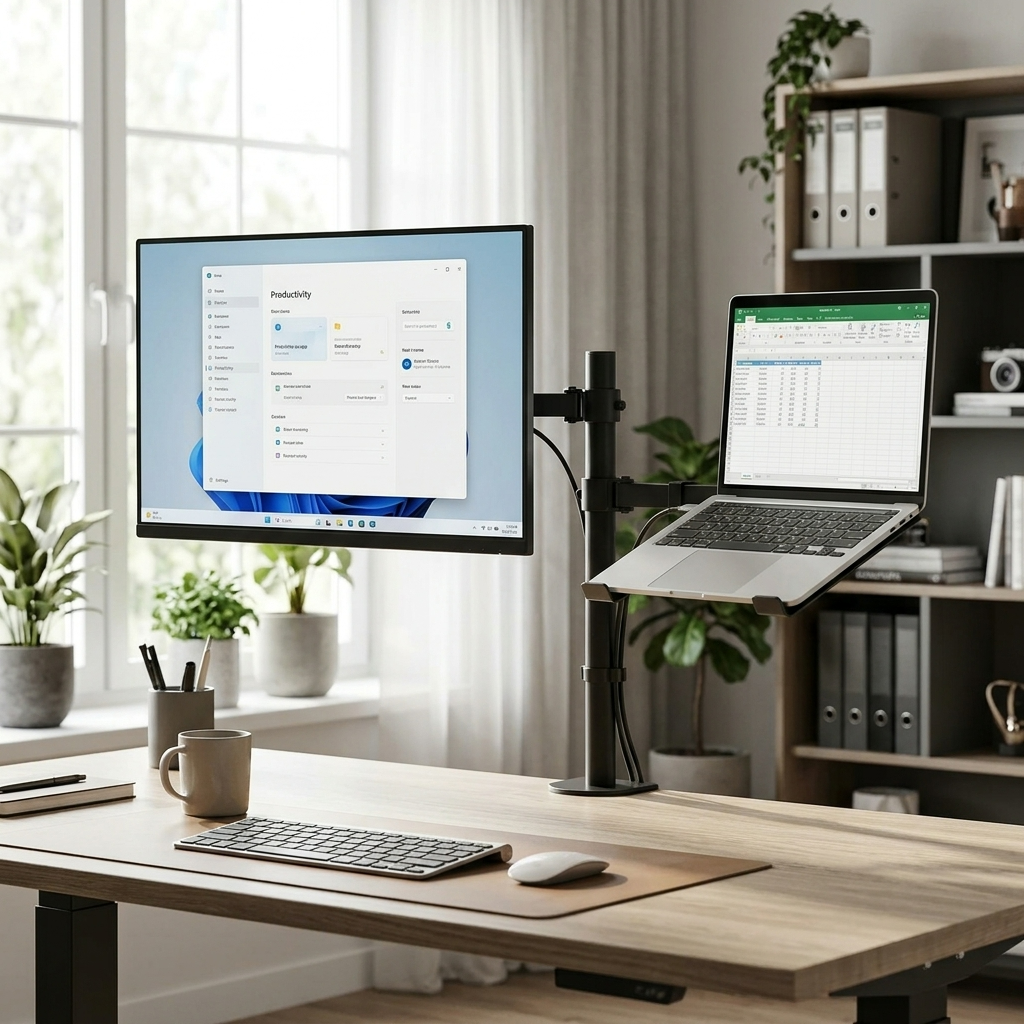 Suporte para Notebook e Monitor Preto - Imagem 2